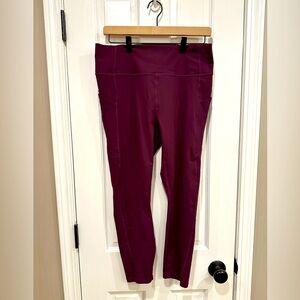 Fabletics Pureluxe Ultra High Waisted 7/8 Legging - Merlot